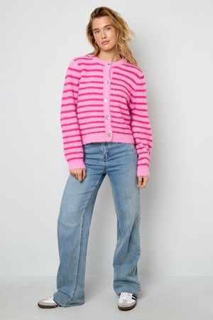 Polyester fiber (polyester) Knit cardigan Stripes Casual Fall/Winter  Clothes h5 Picture5